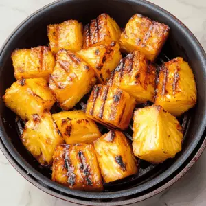 Transform your summer barbecues with this delicious Air Fryer Grilled Pineapple recipe! It's a quick and easy way to enjoy caramelized, juicy pineapple slices with a hint of cinnamon. Perfect as a dessert or a topping for ice cream, this recipe will impress your guests. Save this pin for your next cookout and sweeten up your gatherings!