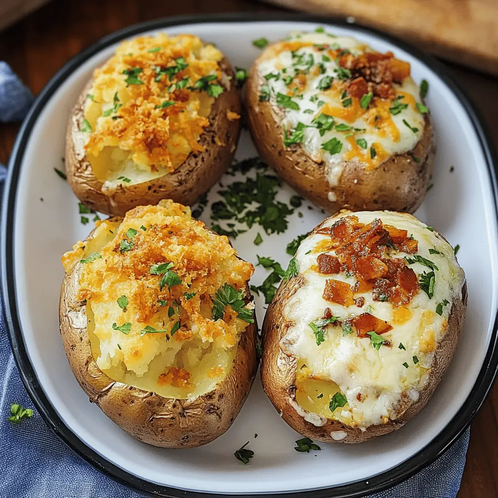 Transform your dinner with these Best Steakhouse Baked Potatoes! Loaded with fluffy, buttery goodness and topped with cheese, sour cream, and chives, they’re the perfect partner for your favorite steak. Ideal for family meals or special occasions, save this recipe for your next feast!