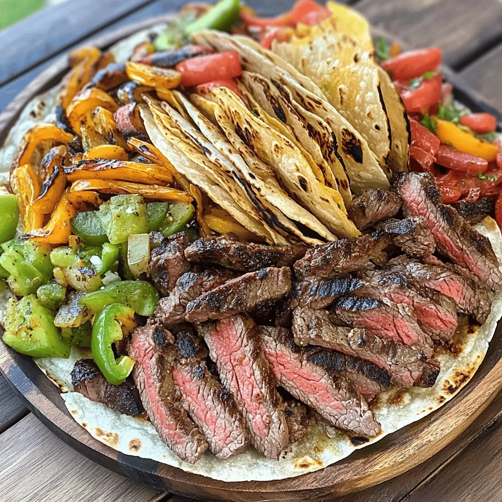 Sizzling Blackstone Steak Fajitas are the ultimate crowd-pleaser! Tender strips of marinated steak are cooked to perfection, served with vibrant bell peppers and onions. Perfect for taco night or a fun outdoor gathering, this recipe will have everyone coming back for seconds. Save this pin for a deliciously easy meal that brings the fiesta to your table!