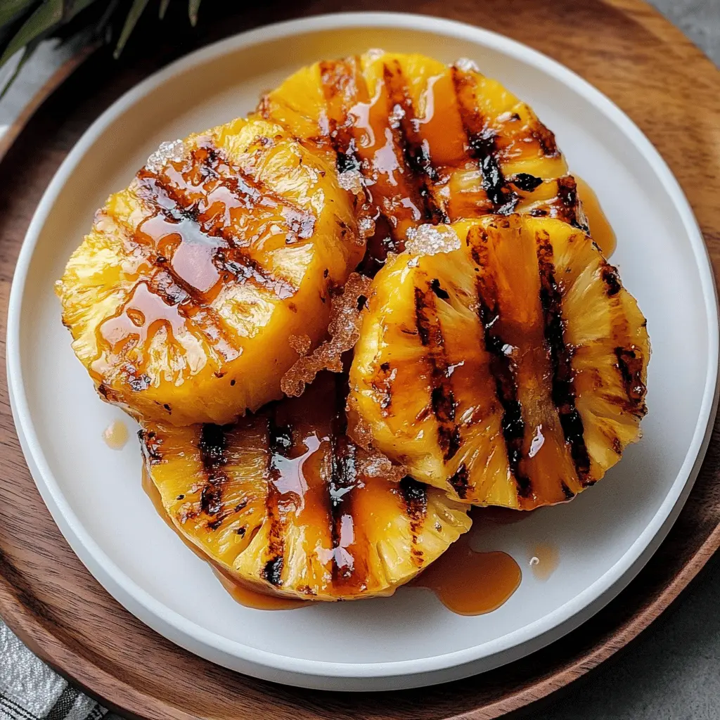 Get ready to brighten up your BBQ with this easy grilled pineapple recipe! Juicy pineapple slices are caramelized with brown sugar, creating a delightful sweet and smoky treat. Perfect as a side dish or a dessert, this recipe is a crowd-pleaser for summer gatherings. Save this pin for your next cookout and impress your guests with this delicious and simple treat!