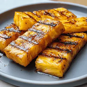 Sweet and juicy, this Grilled Caramelized Brown Sugar Pineapple is the perfect summer treat! Simple to make, it features fresh pineapple coated in brown sugar that caramelizes beautifully on the grill. Ideal for summer BBQs, dessert tables, or a sweet snack anytime. Save this recipe for a deliciously tropical twist on your grilling!
