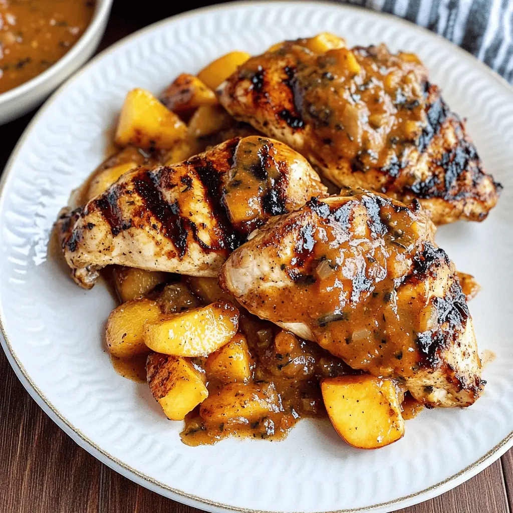 Fire up the grill for this tantalizing Grilled Chicken with Peach Chipotle Sauce! This recipe features juicy chicken paired with a sweet and smoky sauce that’s simply irresistible. Perfect for summer barbecues or a cozy dinner, it’s a dish that impresses everyone. Save this recipe and bring some exciting flavors to your table tonight!