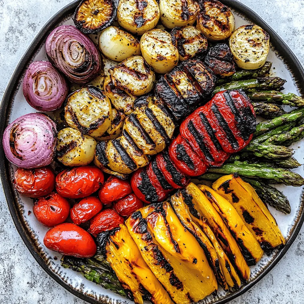Transform your meals with perfectly grilled vegetables! This easy recipe showcases a colorful mix of zucchini, bell peppers, and asparagus, charred to perfection. Get detailed grill times for each vegetable to achieve that tasty smoky flavor. Save this recipe for your next BBQ or family dinner—the deliciousness awaits!