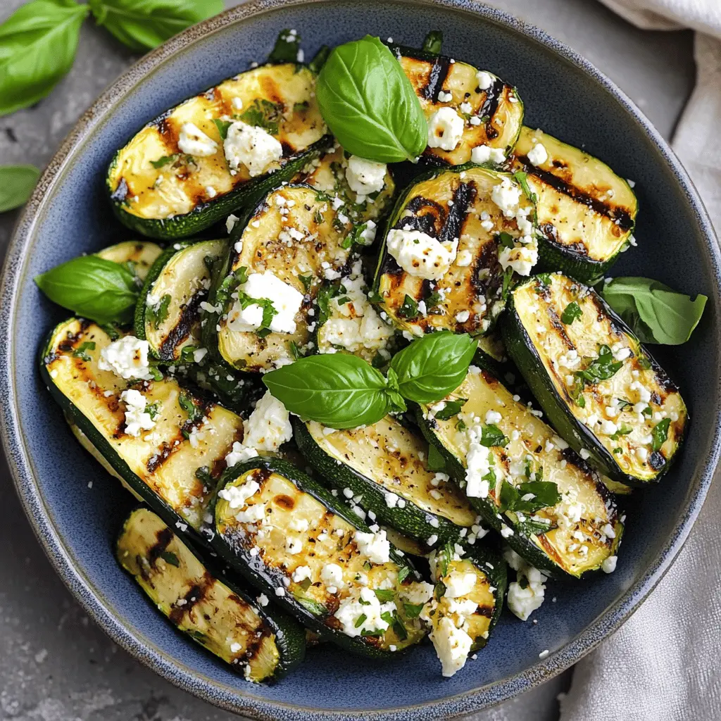 Transform your summer gatherings with this delicious Grilled Zucchini with Feta and Basil recipe! Vibrant zucchini paired with creamy feta and fresh basil creates a perfect addition to any barbecue or picnic. It's simple, healthy, and packed with flavor. Save this pin for an easy side dish that everyone will love!