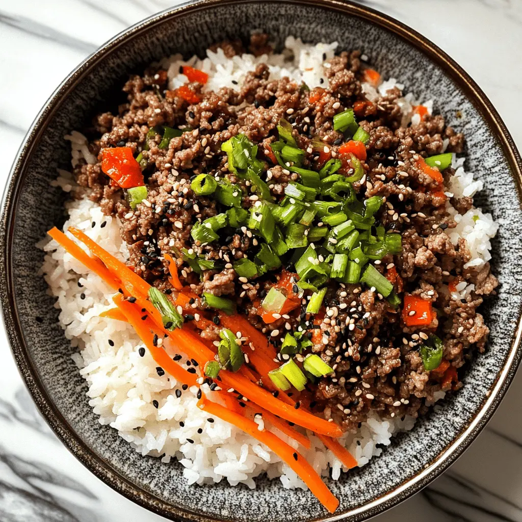 Enjoy a tasty Asian-inspired meal with these Ground Beef Teriyaki Rice Bowls! Loaded with savory ground beef, vibrant veggies, and sticky rice, this dish comes together in no time. Perfect for weeknight dinners or meal prep! Save this pin for a delicious and satisfying recipe that's sure to please the whole family. 🥢🍚