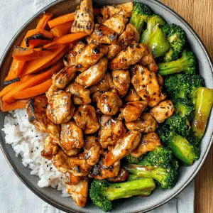 Enjoy the delicious flavors of Hibachi with this simple Chicken and Vegetables recipe! Perfectly grilled chicken paired with fresh vegetables makes for a satisfying meal. With its savory soy sauce and garlic notes, it's a quick weeknight dinner or a great dish for gatherings. Save this pin for an easy go-to recipe when you're craving Hibachi-style goodness!