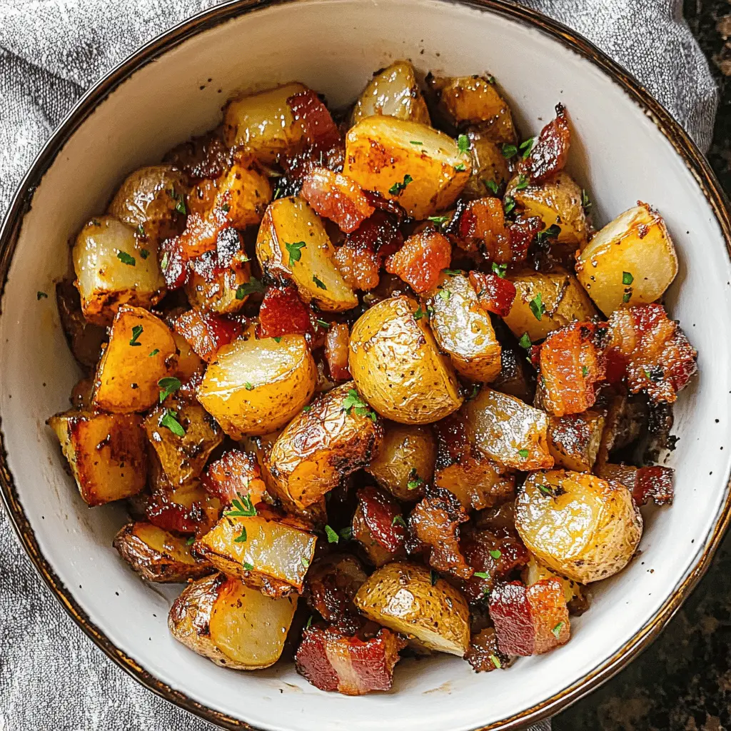 Get ready to savor these Honey Bacon Roasted Potatoes! The perfect blend of sweet honey and crispy bacon makes this side dish a standout at any meal. Simple to prepare, they pair wonderfully with grilled meats or are a tasty addition to any brunch spread. Save this recipe now for your next gathering!