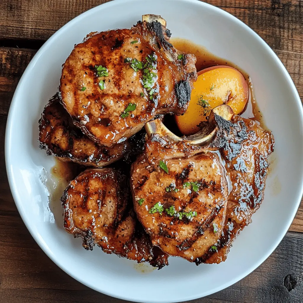 Fire up the grill for these juicy grilled pork chops topped with a zesty spicy peach glaze! The combination of sweet peaches and a hint of spice creates a delightful flavor twist that will impress your dinner guests. Perfect for summer barbecues or a cozy family dinner. Don’t forget to save this recipe for your next cookout!