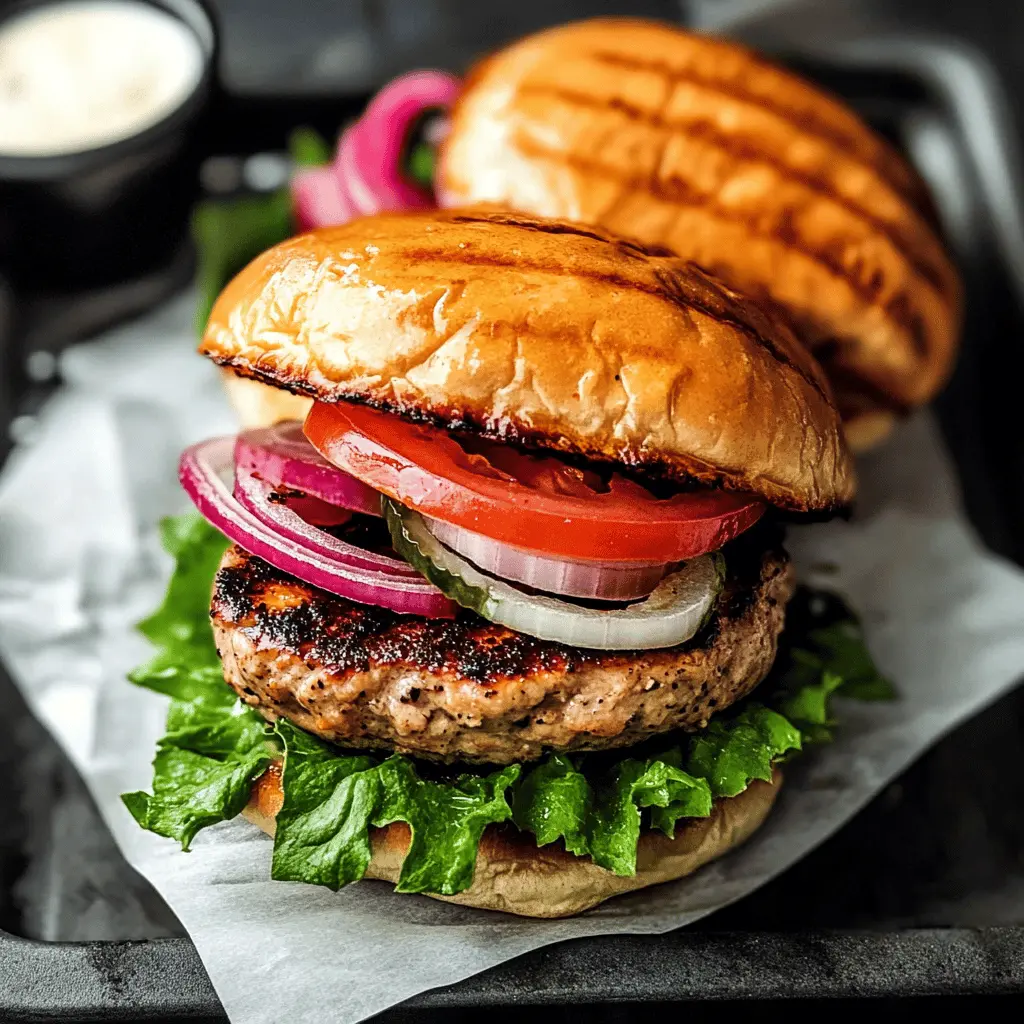 Juicy grilled turkey burgers are a game-changer for your summer cookouts! Made with fresh herbs and spices, these burgers are packed with flavor and a healthier alternative to beef. Perfect for backyard BBQs, family dinners, or meal prep. Save this recipe now to impress your guests with a delicious and satisfying meal that everyone will love!