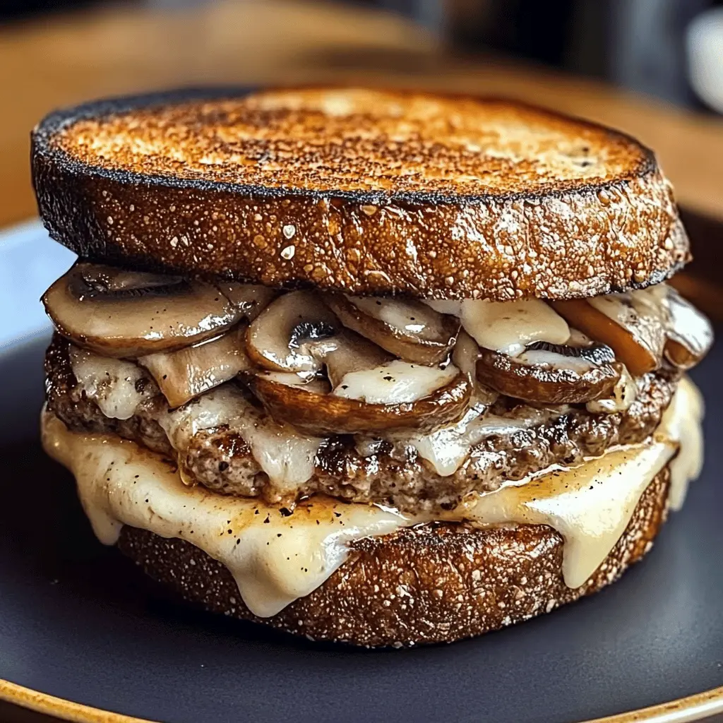 This Mushroom Swiss Patty Melt is the perfect blend of juicy beef, melty Swiss cheese, and sautéed mushrooms, all nestled between crispy, buttery bread. A comforting and satisfying meal that’s easy to whip up any night of the week! Save this recipe to impress friends at your next gathering or simply to enjoy a delicious dinner at home. Don’t miss out on this hearty classic!