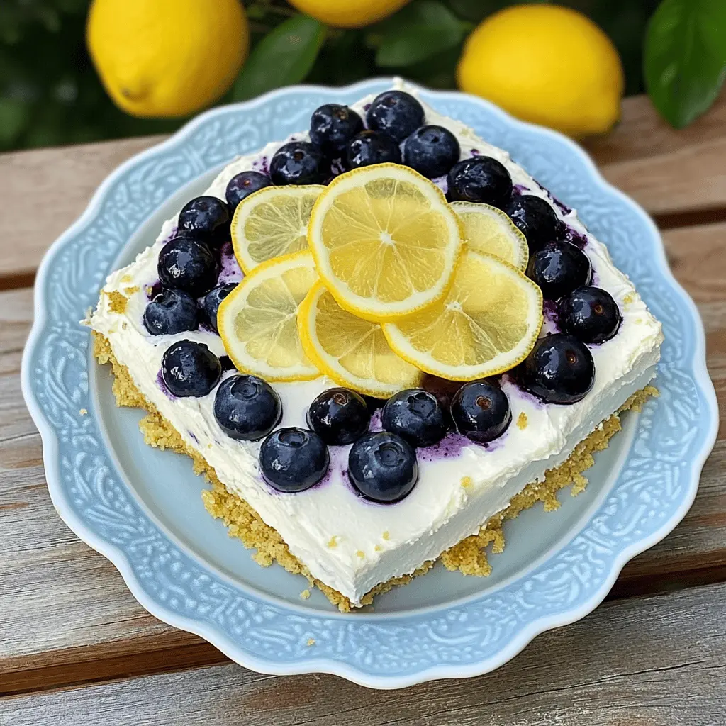 This No Bake Lemon Blueberry Dessert is the perfect refreshing treat for any occasion! With its creamy lemon filling and sweet blueberries, it’s an easy recipe that requires no baking at all. Ideal for picnics, summer gatherings, or simply satisfying your sweet tooth. Save this delightful dessert for a quick and hassle-free indulgence!