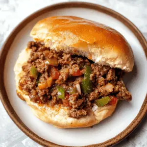 Get ready for a flavor-packed twist on a classic! These Philly Cheesesteak Sloppy Joes combine tender beef, sautéed peppers, and gooey cheese all in a soft bun. Perfect for a quick weeknight dinner or game day gathering, this recipe is sure to satisfy everyone at the table. Save this easy and delicious dish for your next family meal!