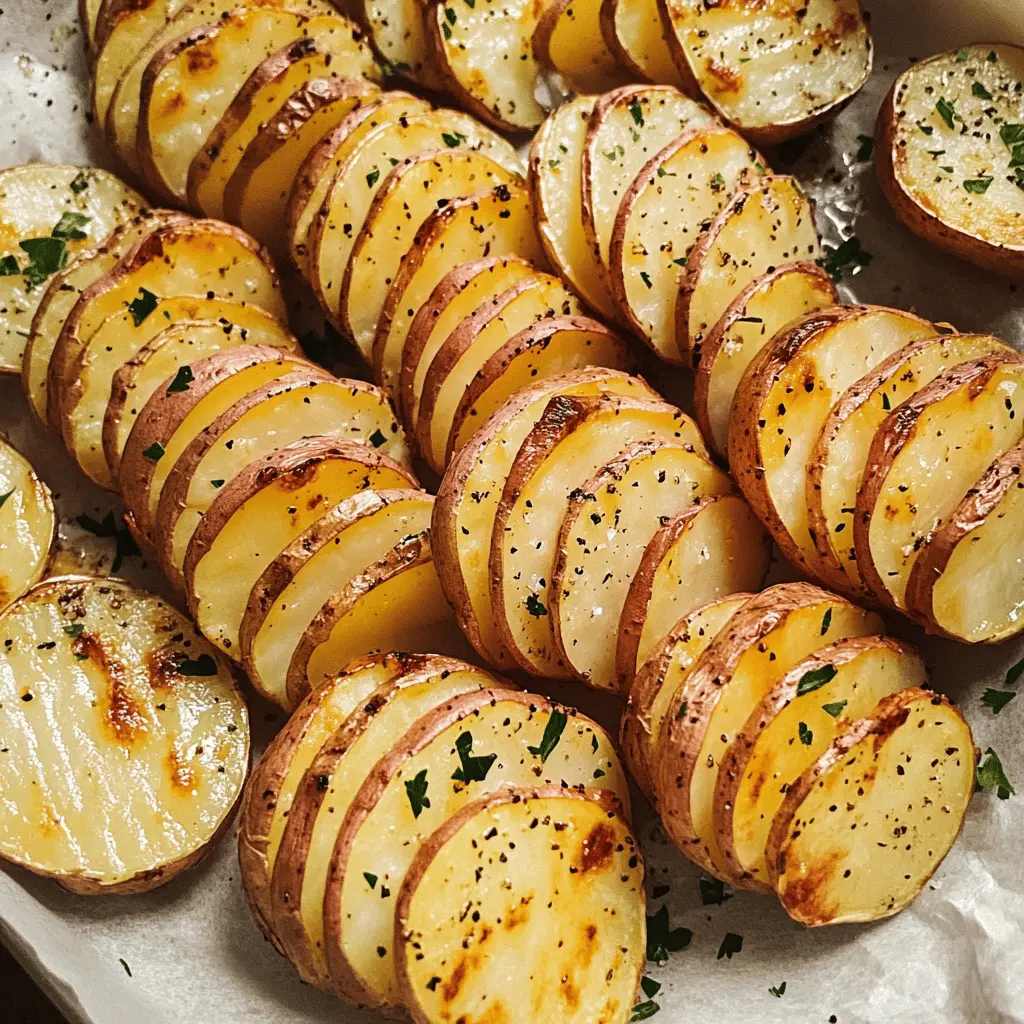 These sliced baked potatoes are a delightful twist on a classic side dish! With crispy edges and fluffy interiors, they’re seasoned to perfection with herbs and spices. Perfect for dinner parties or family meals, these easy-to-make potatoes will be a hit with everyone. Save this recipe now for the next time you're looking to impress!