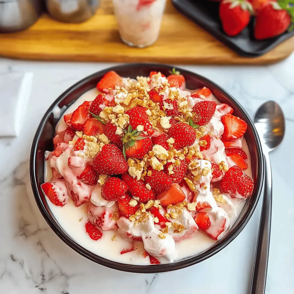 This Strawberry Lush dessert is a delightful treat bursting with fresh strawberry flavors! Featuring a creamy, dreamy layer of cream cheese and whipped topping, all nestled on a buttery crust, it's perfect for any celebration. Save this pin to make it for your next gathering or a special family meal!