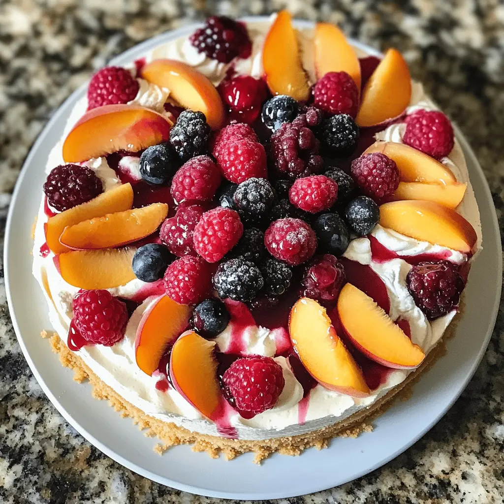 Brighten up your dessert table with this Summer Berry and Peach Cheesecake! This creamy delight combines fresh berries and peaches for a perfect balance of sweetness and tartness. Ideal for summer gatherings or a simple family treat, it's sure to impress. Don't forget to save this easy recipe for your next celebration!