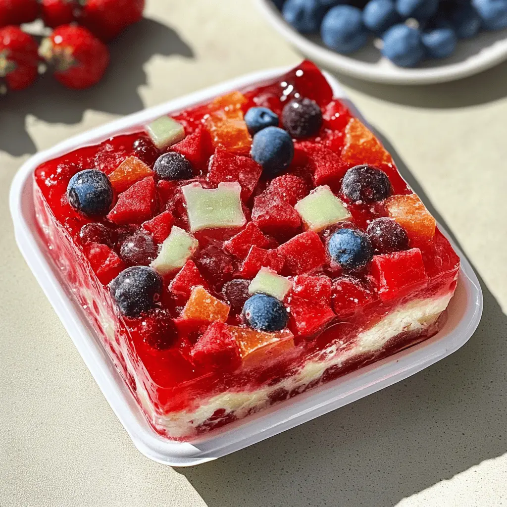 Looking for a refreshing dessert to impress at your next gathering? This Summer Berry Jello Lasagna combines layers of creamy goodness with vibrant berries for a delightful treat! Perfect for summer picnics, birthday parties, or family BBQs, this easy-to-make recipe will surely be a hit. Save this pin to whip up a colorful and delicious dessert that everyone will love!