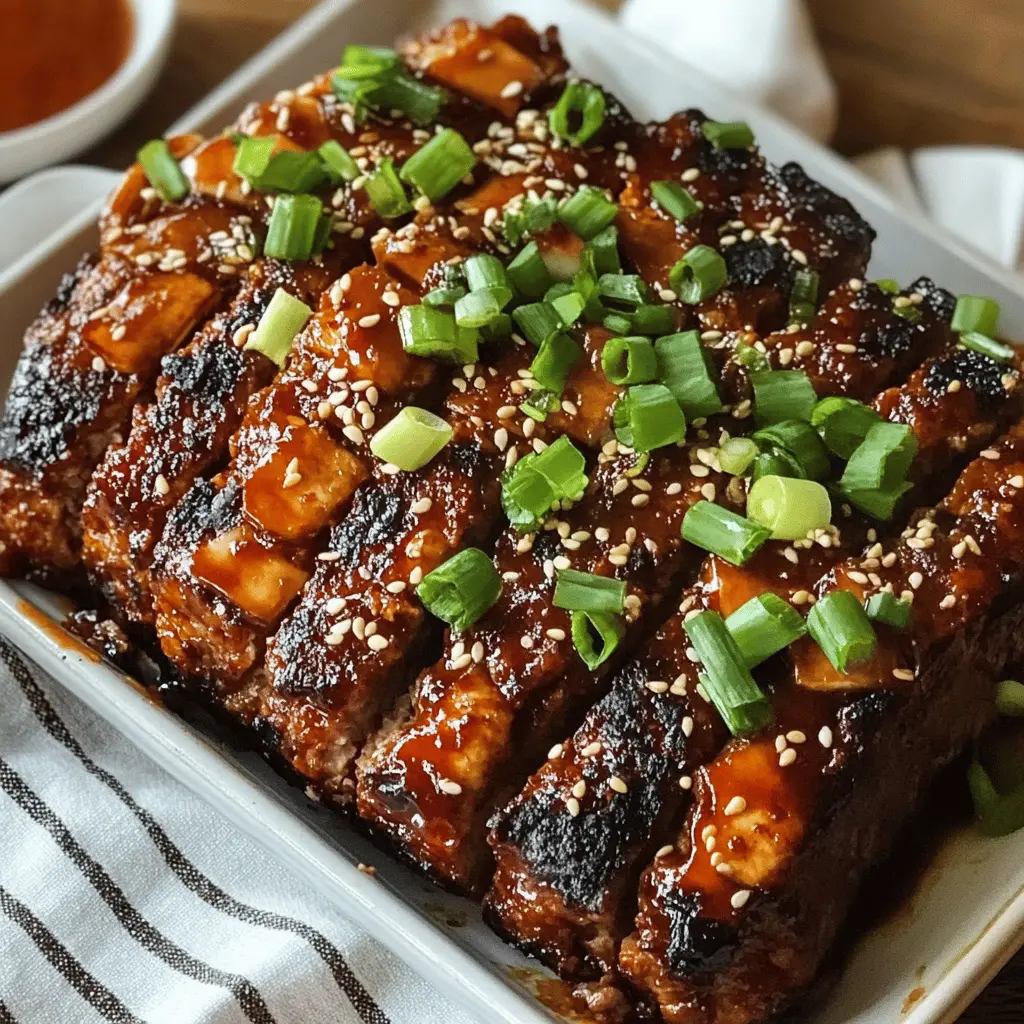 This Sweet and Spicy Korean BBQ Meatloaf is a flavorful twist on a classic dish! Packed with a blend of ground beef, Korean spices, and a touch of sweetness, it’s perfect for dinner or meal prep. Serve it with rice and veggies for a complete meal. Save this recipe for your next family gathering or cozy night in!