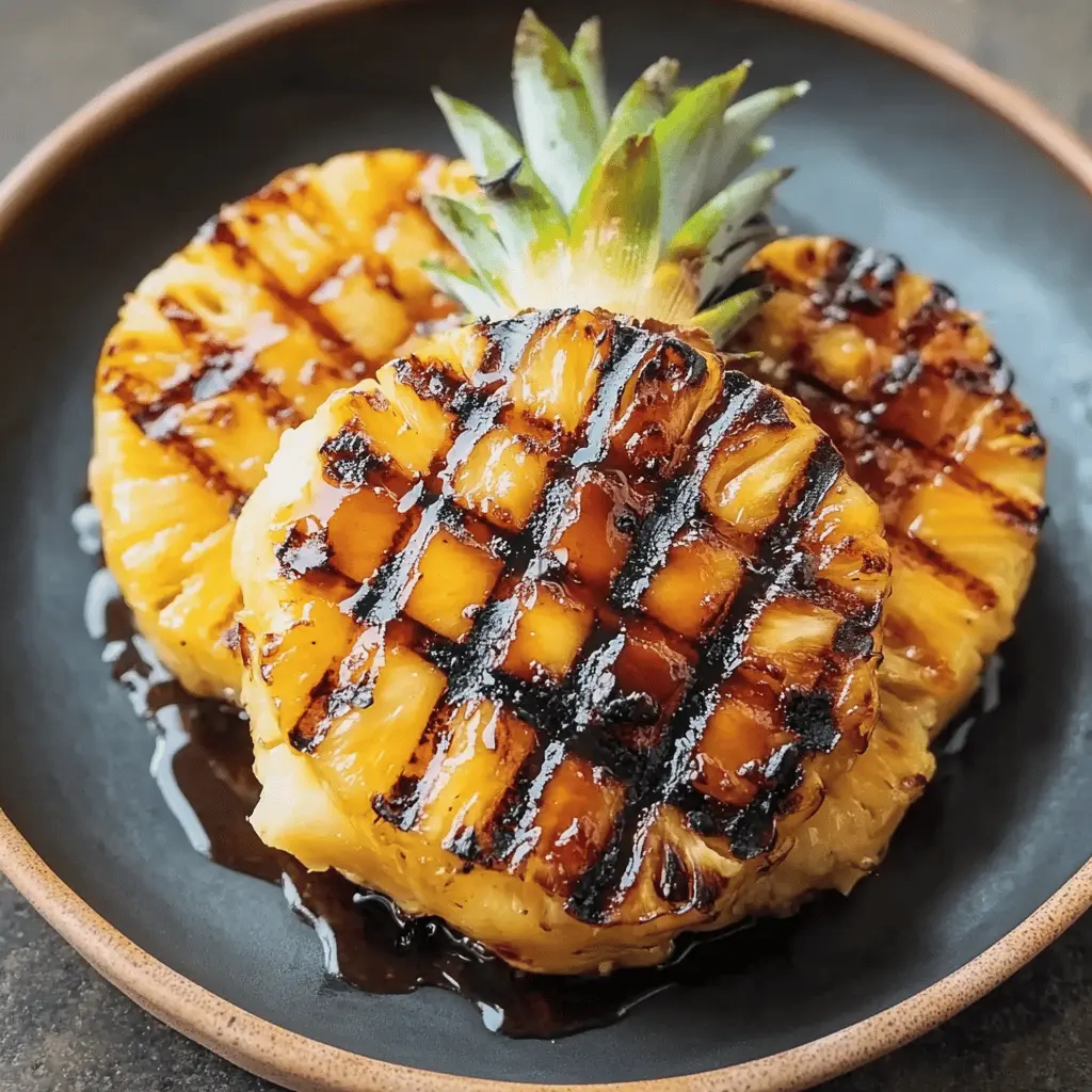 Bring a taste of the tropics to your grill with this delicious Grilled Pineapple with Brown Sugar Rum Glaze! This easy recipe highlights the sweetness of ripe pineapple enhanced with a caramelized brown sugar and rum glaze. Perfect for a summer BBQ or as a delightful dessert. Save this recipe for a tasty treat anytime you want to impress your guests!