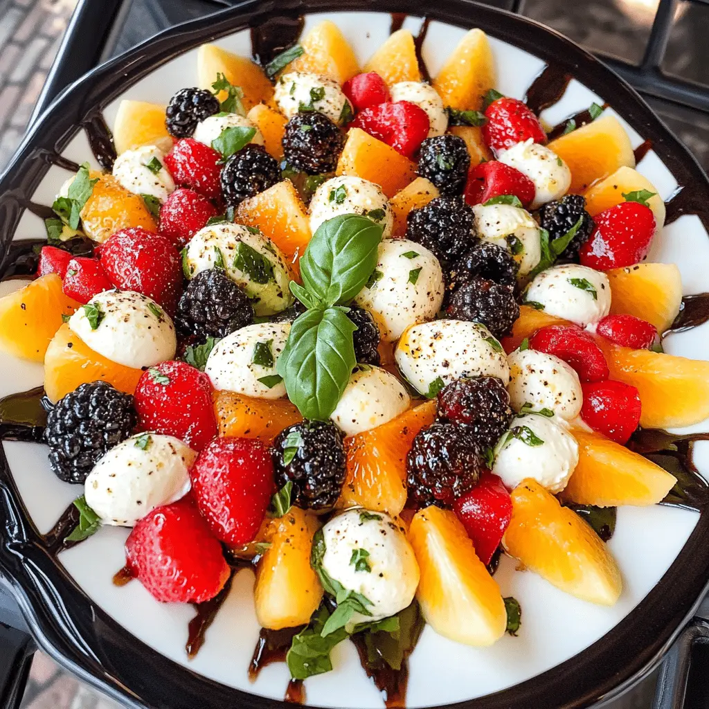 Easy Summer Fruit Caprese Salad Recipe