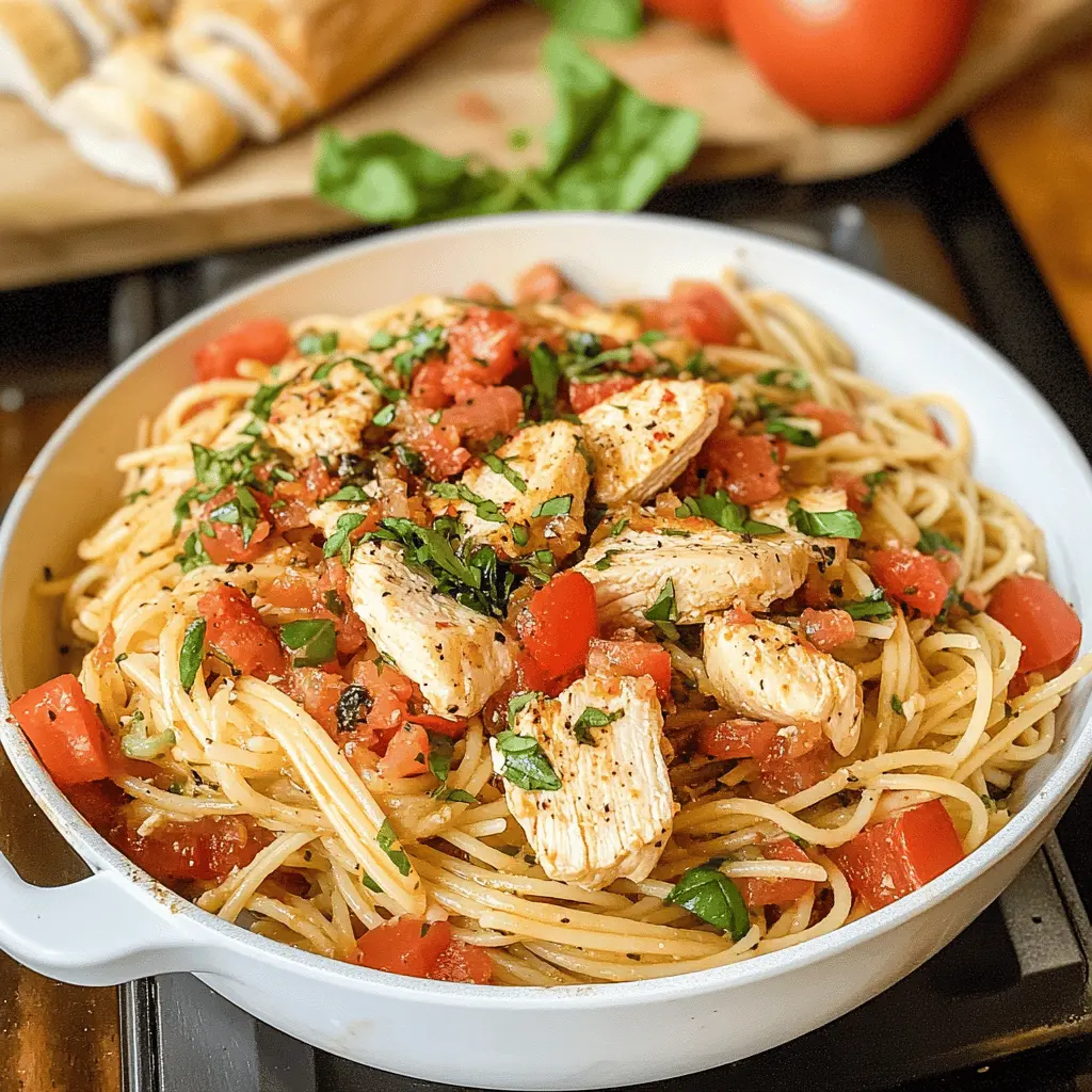 Easy Bruschetta Chicken Pasta Recipe