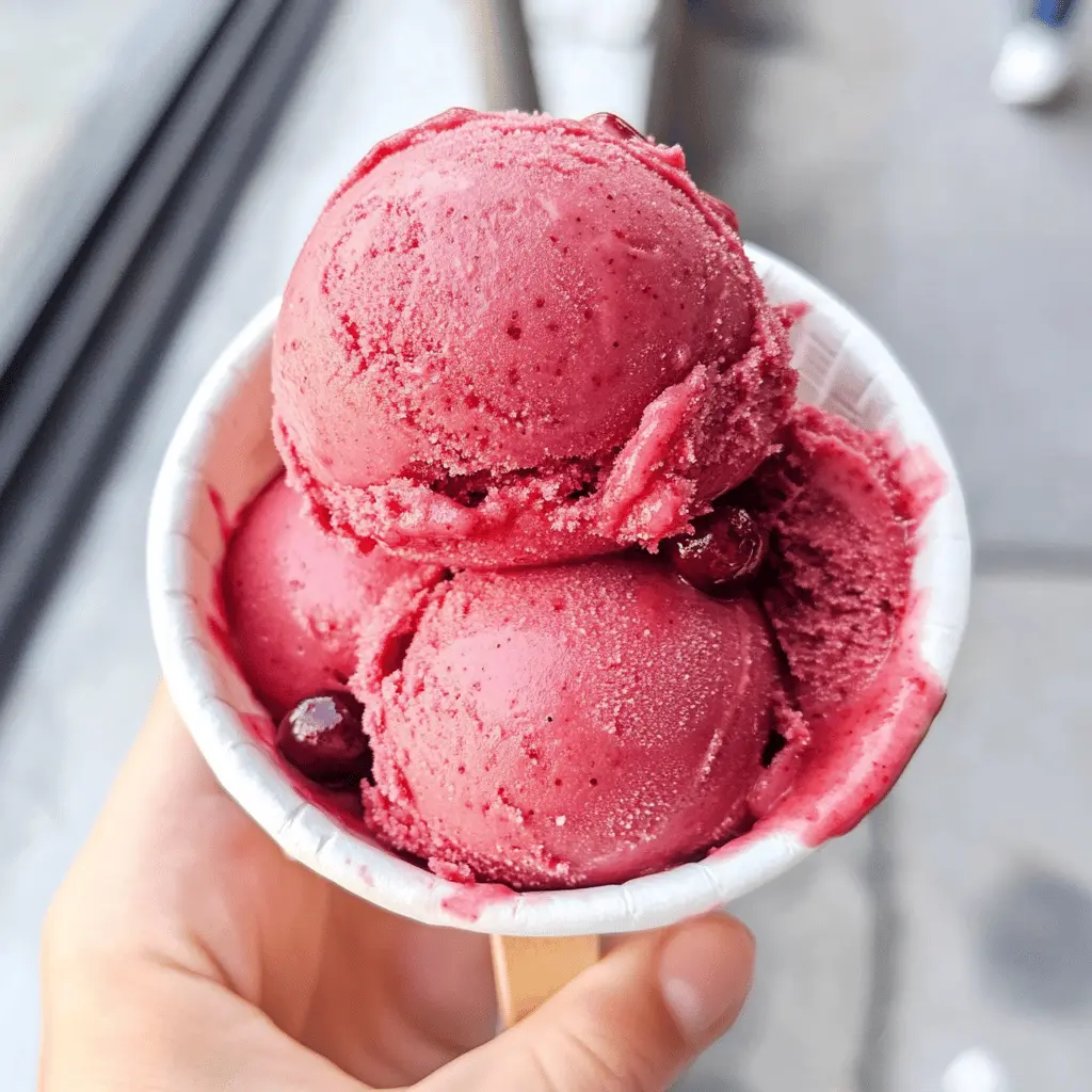 Easy Homemade Fresh Cherry Sorbet Recipe