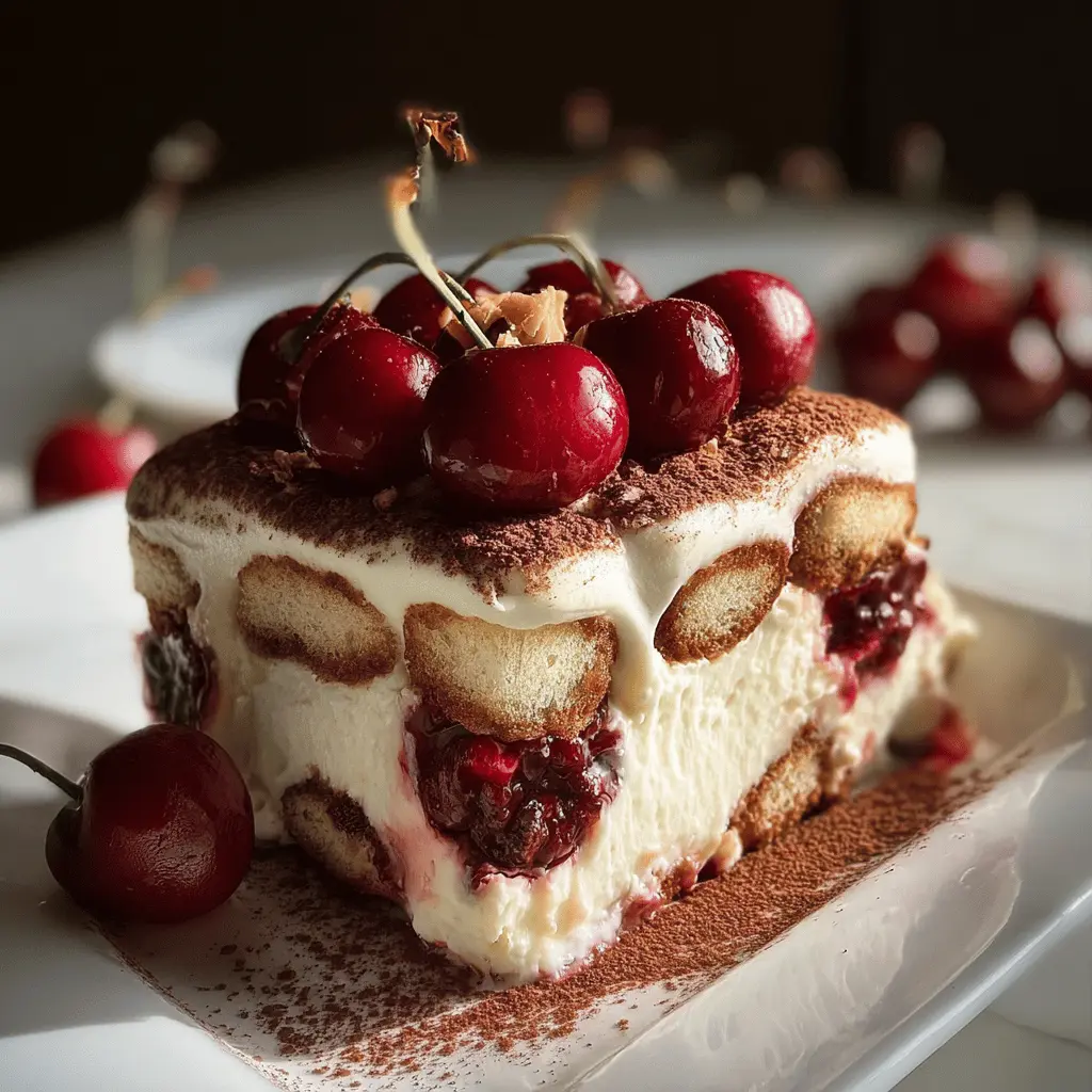 Easy Cherry Amaretto Tiramisu Recipe
