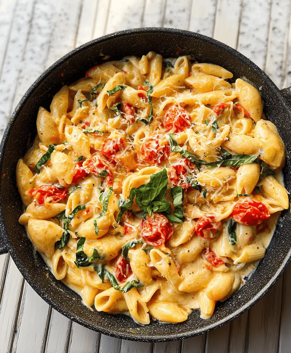 Easy Creamy Basil Tomato Pasta Recipe