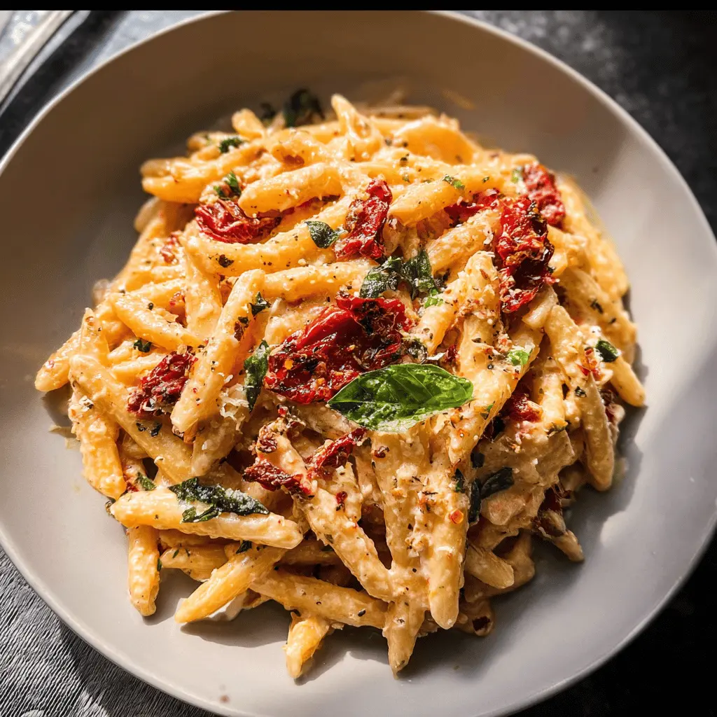 Easy Creamy Sun Dried Tomato Pasta Recipe