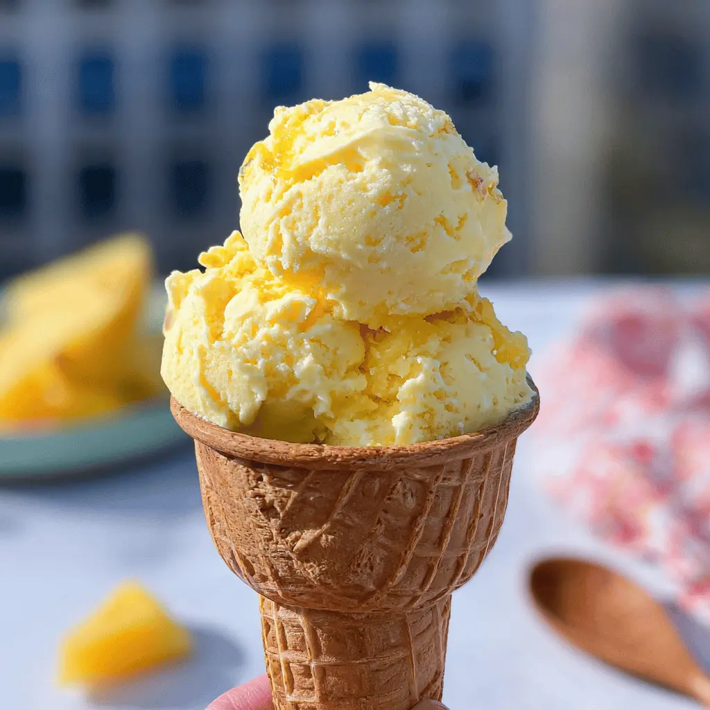 Easy Homemade Pineapple Ice Cream Recipe