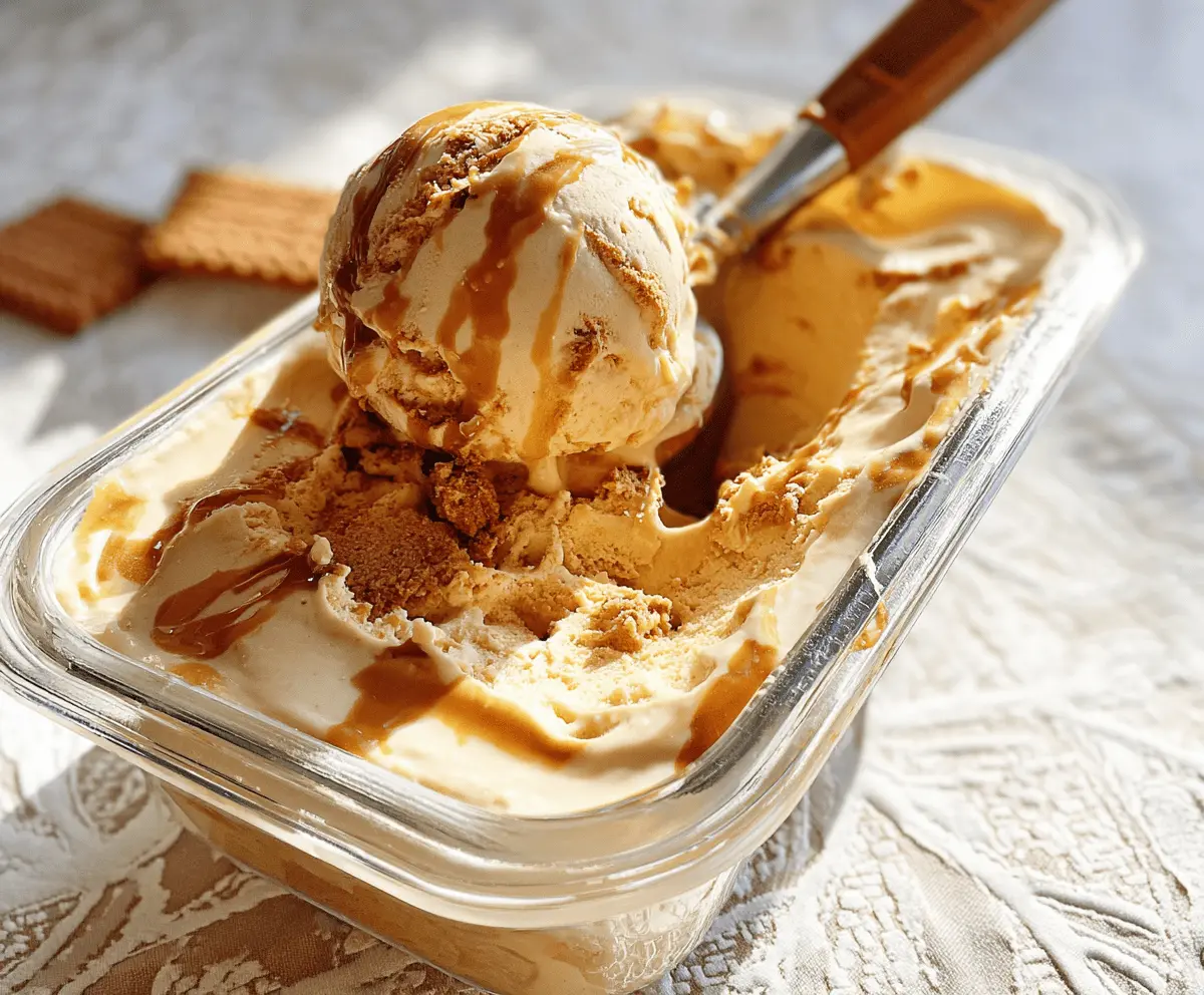 Easy Homemade Biscoff Ice Cream Recipe