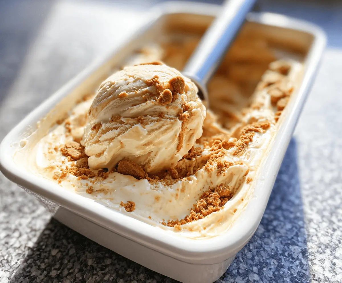 Easy Homemade Biscoff Ice Cream Recipe