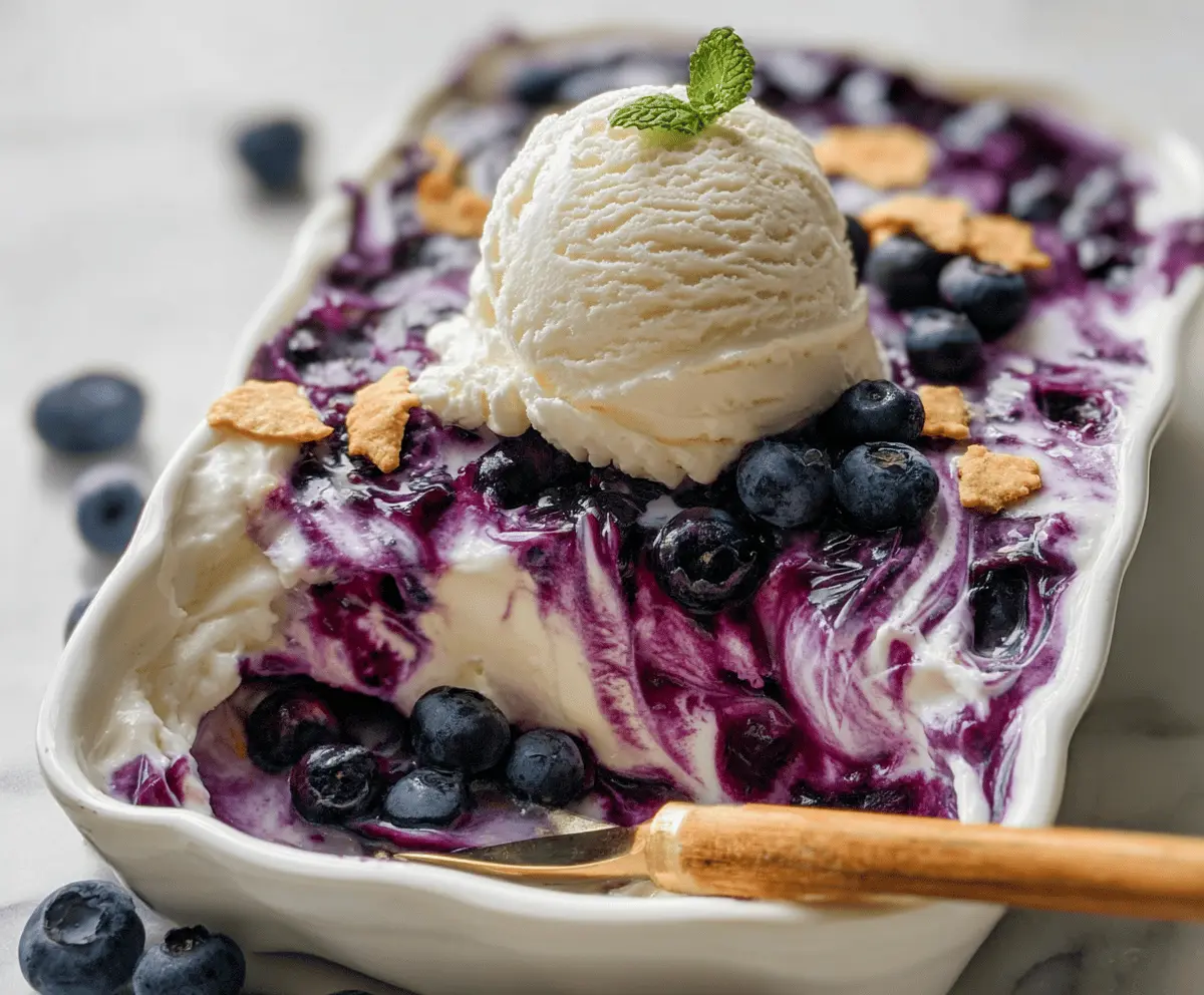 Easy No Churn Blueberry Pie Ice Cream Recipe