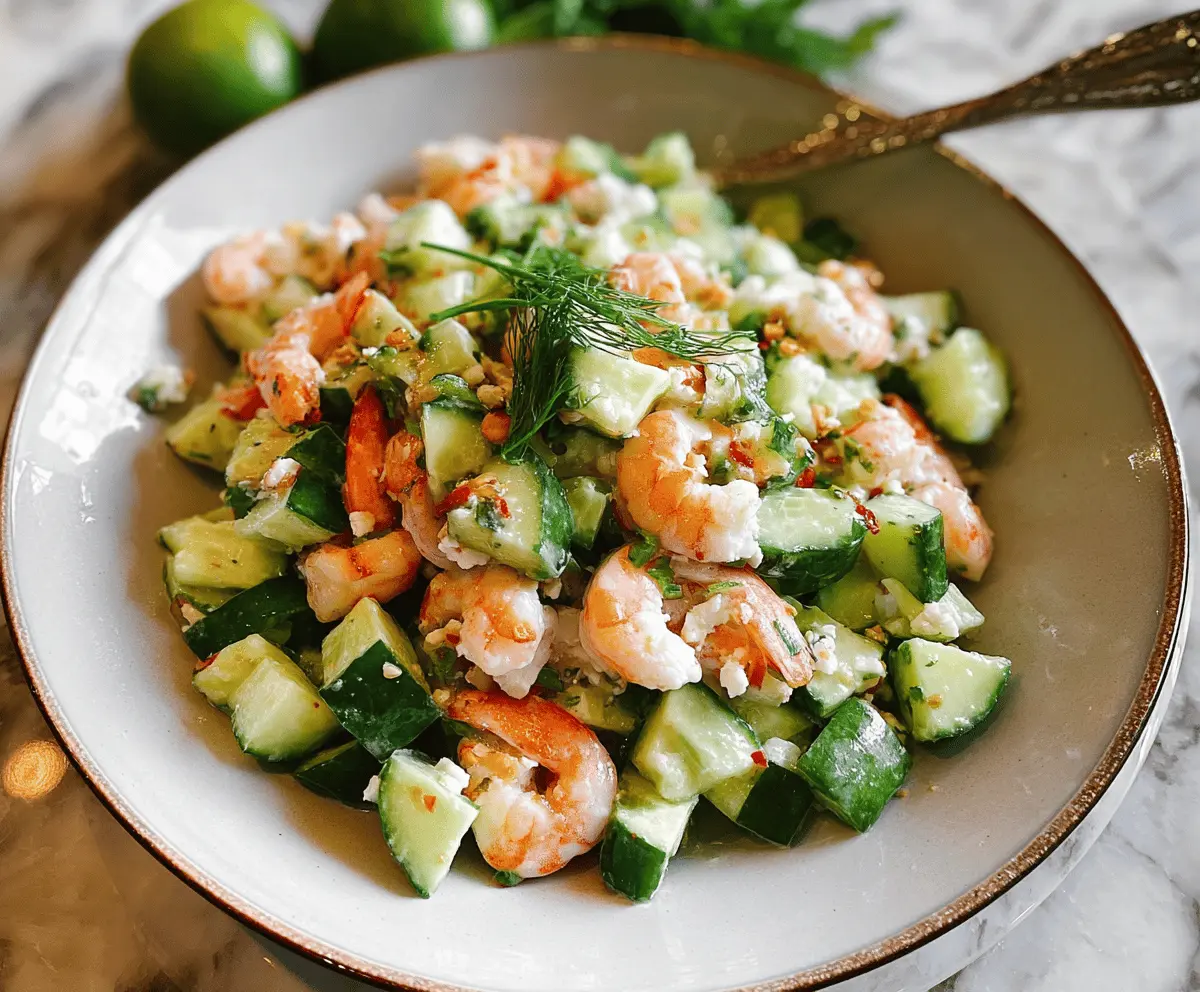 Easy Healthy Cucumber Shrimp Salad Recipe