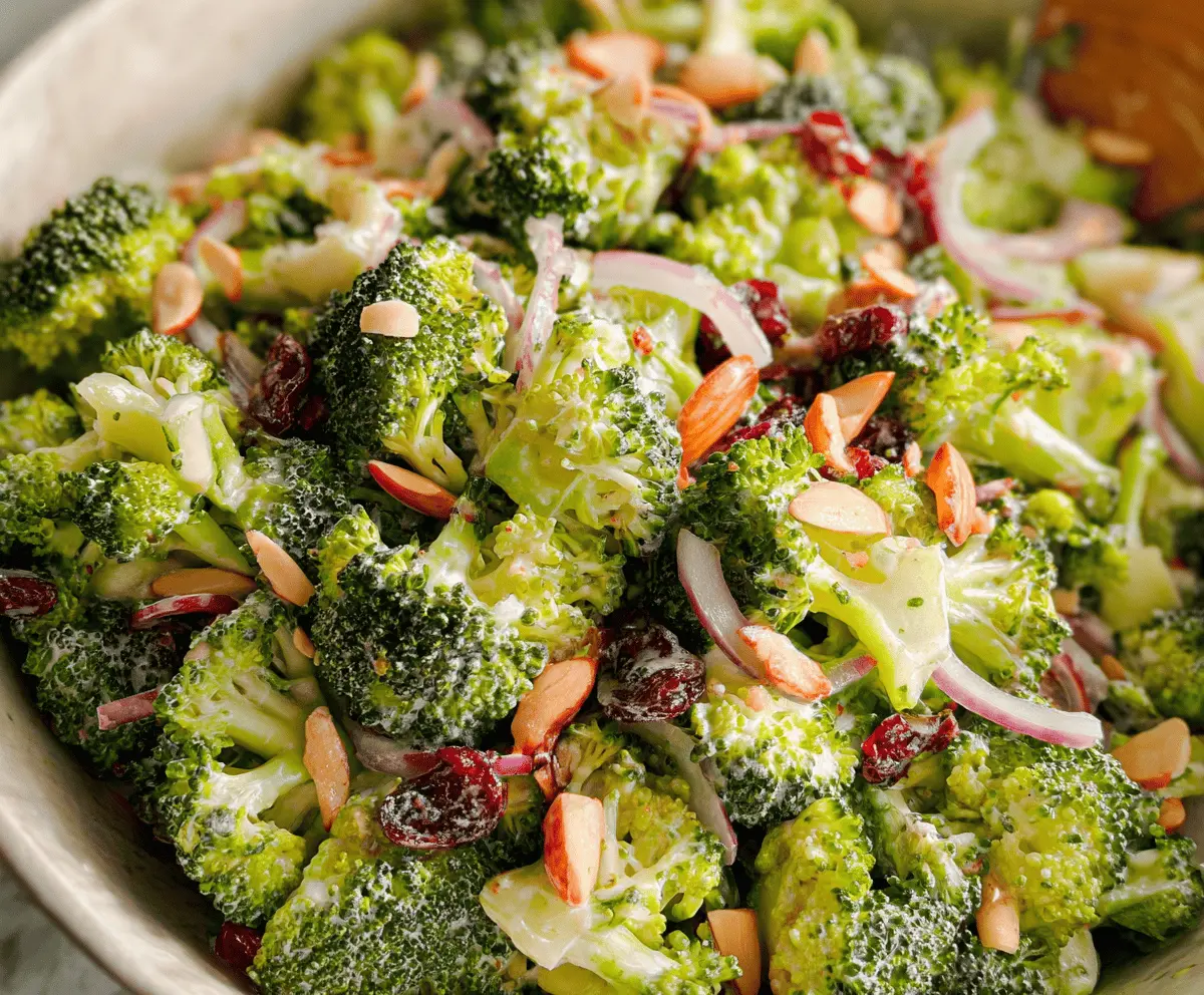 Easy Broccoli Salad Recipe With Bacon and Cheese
