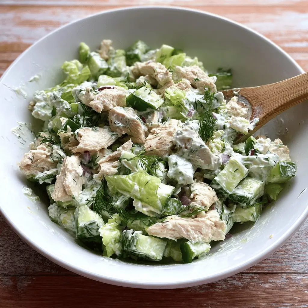 Easy Cucumber Dill Greek Yogurt Chicken Salad