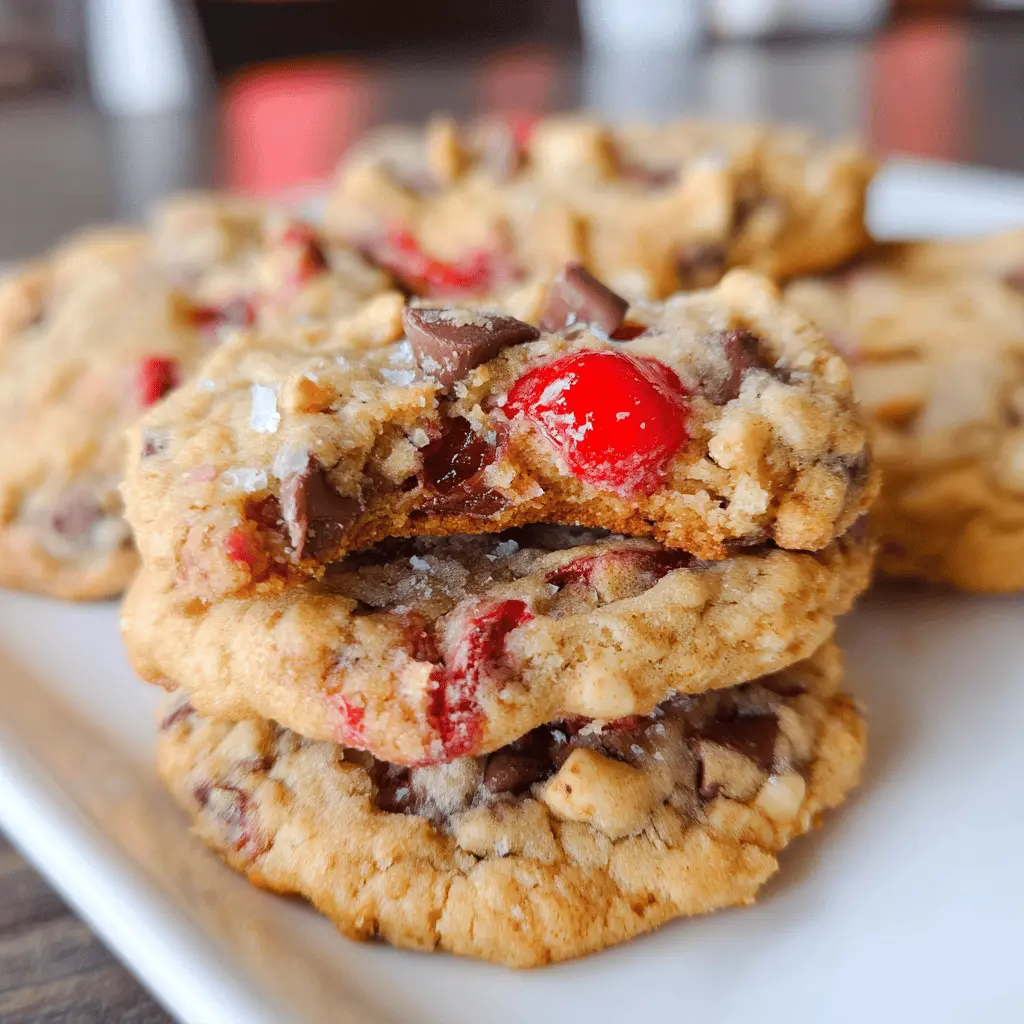 Easy Maraschino Cherry Chocolate Chip Cookies