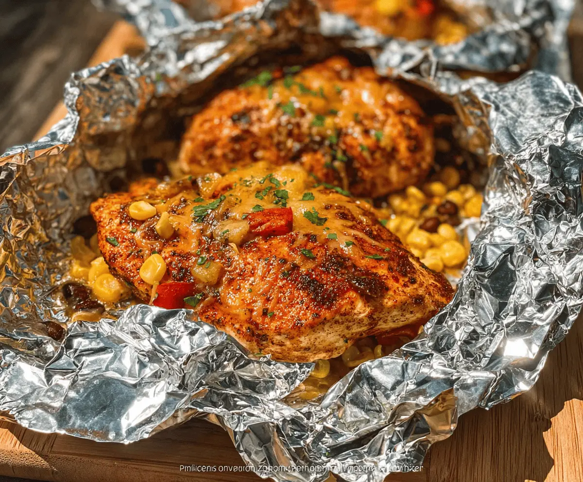 Easy Santa Fe Chicken Foil Packets Recipe