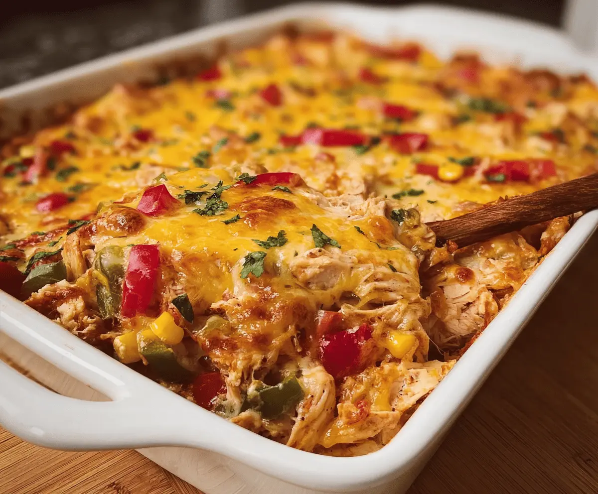 Easy Chicken Fajita Casserole Recipe