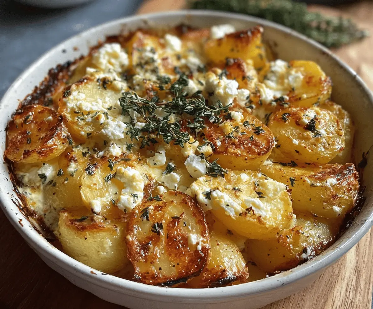 Easy Baked Feta Potatoes with Garlic