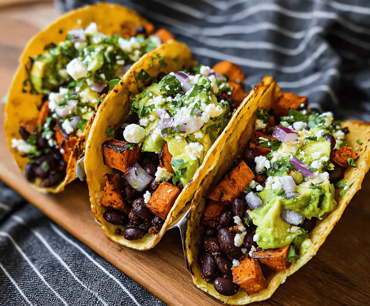 Easy Black Bean Sweet Potato Tacos Recipe