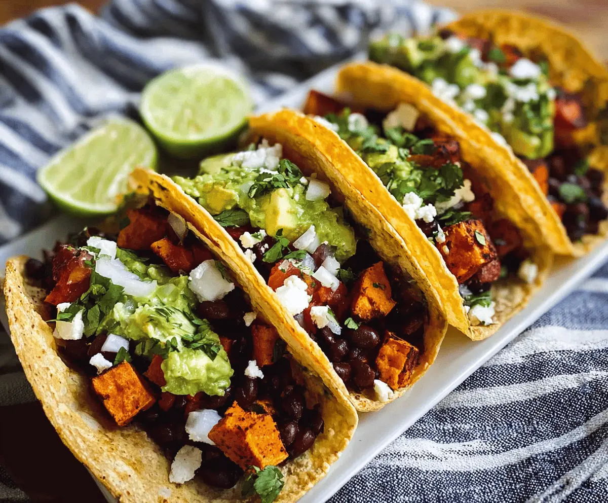 Easy Black Bean Sweet Potato Tacos Recipe