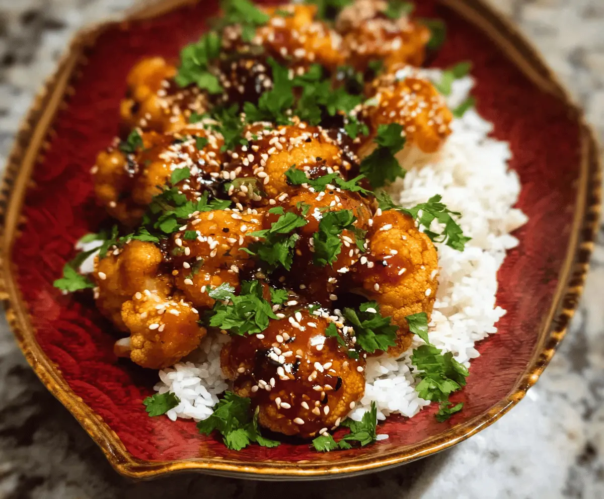 Easy Sticky Sesame Cauliflower Recipe