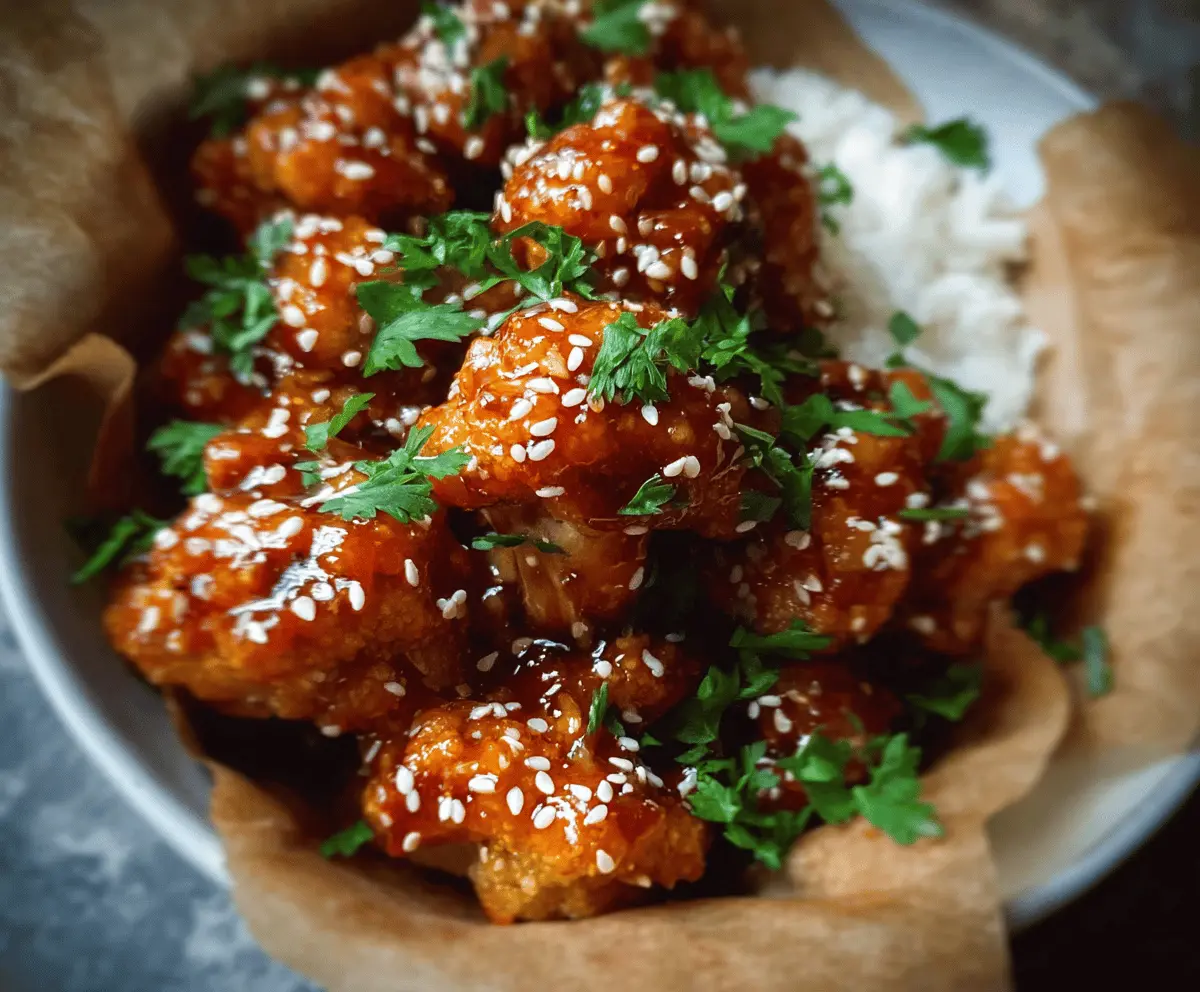 Easy Sticky Sesame Cauliflower Recipe