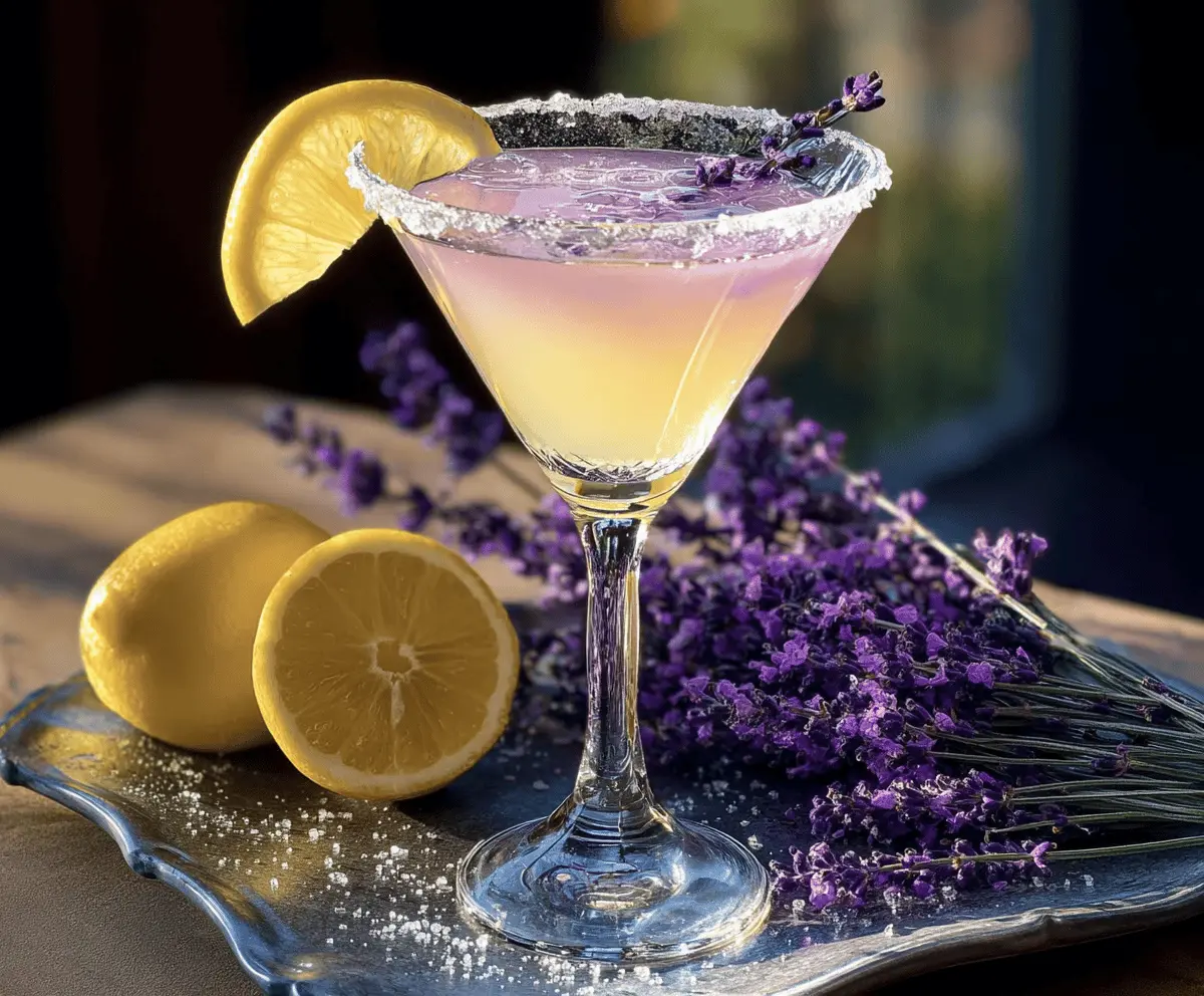 Easy Lavender Lemon Drop Martini Recipe