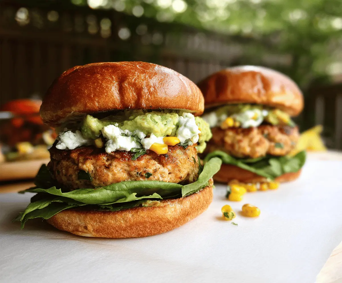 Easy Honey Jalapeño Turkey Burgers with Creamy Avocado Sauce