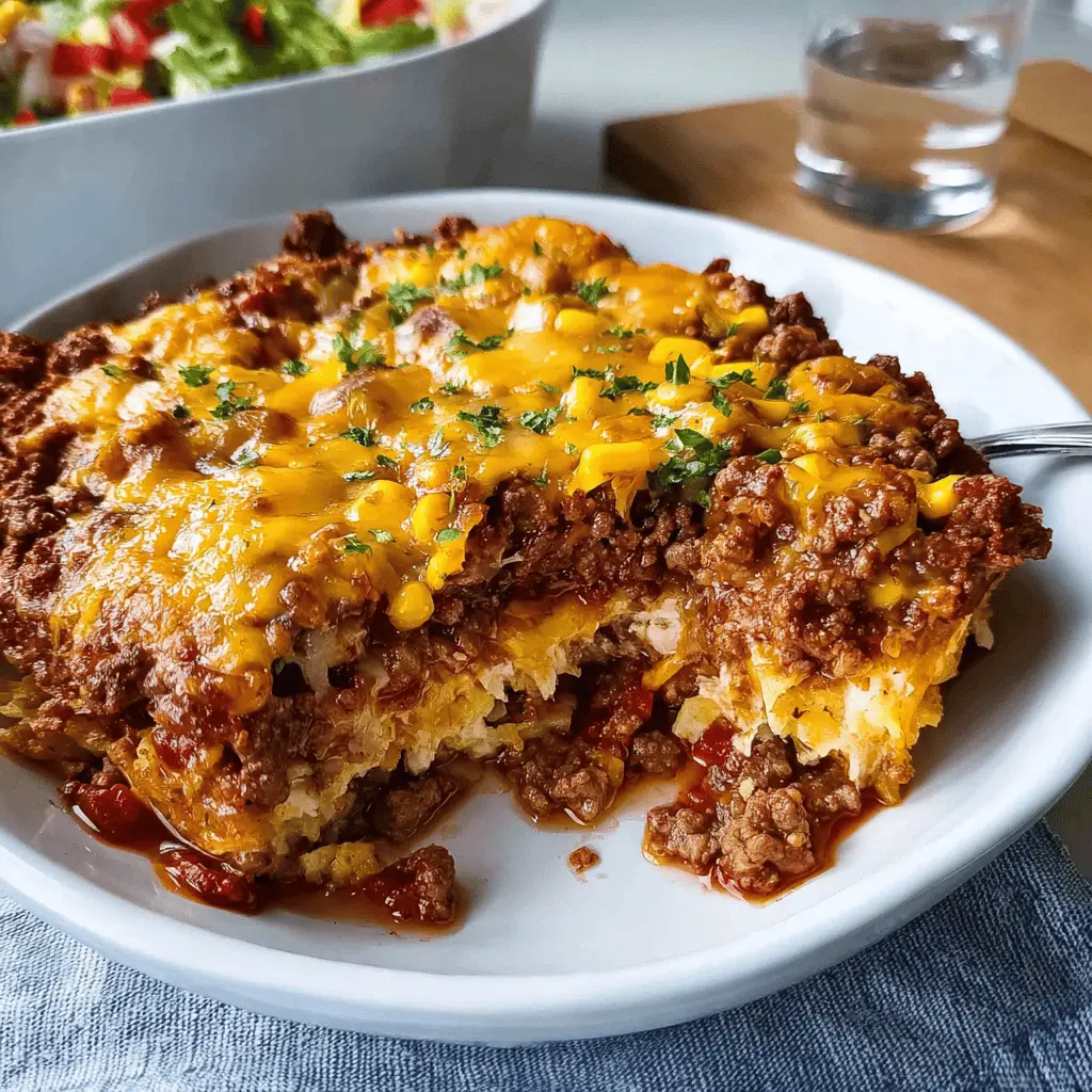Easy Cheesy Hamburger Casserole Recipe