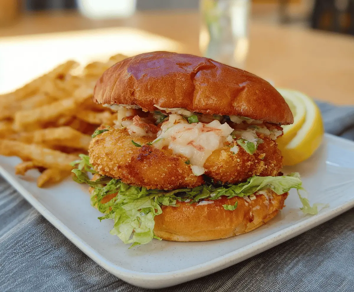 Easy Crispy Fried Shrimp Burger Recipe