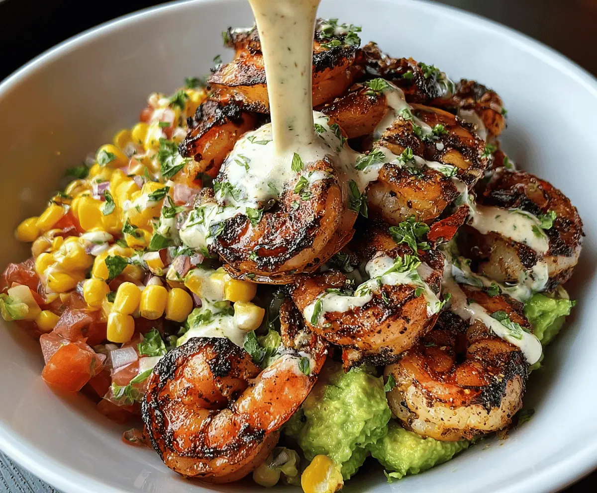 Easy Grilled Shrimp Bowl with Avocado and Corn Salsa