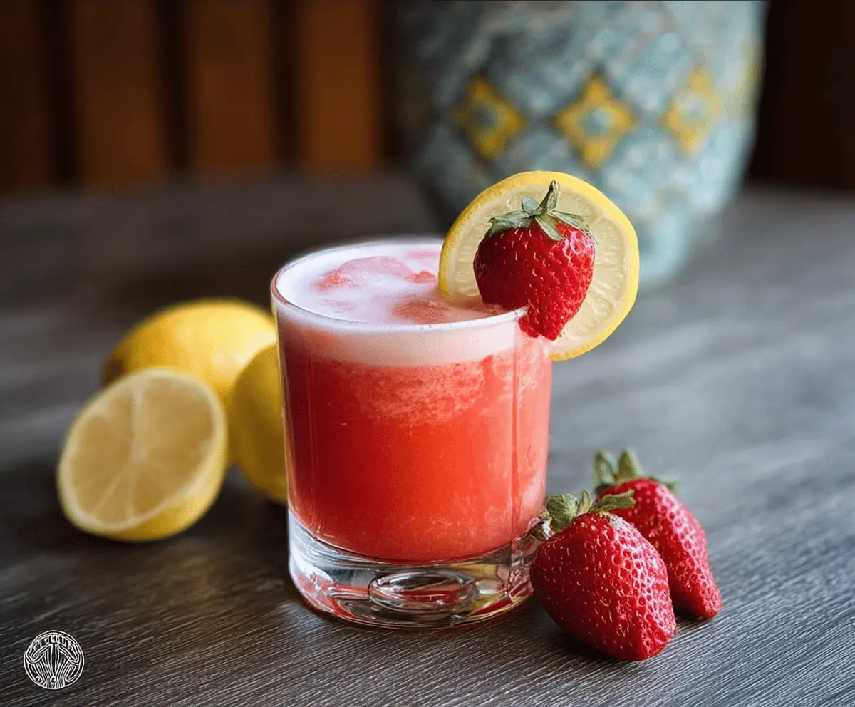 Easy Strawberry Lemonade Whiskey Sour Recipe