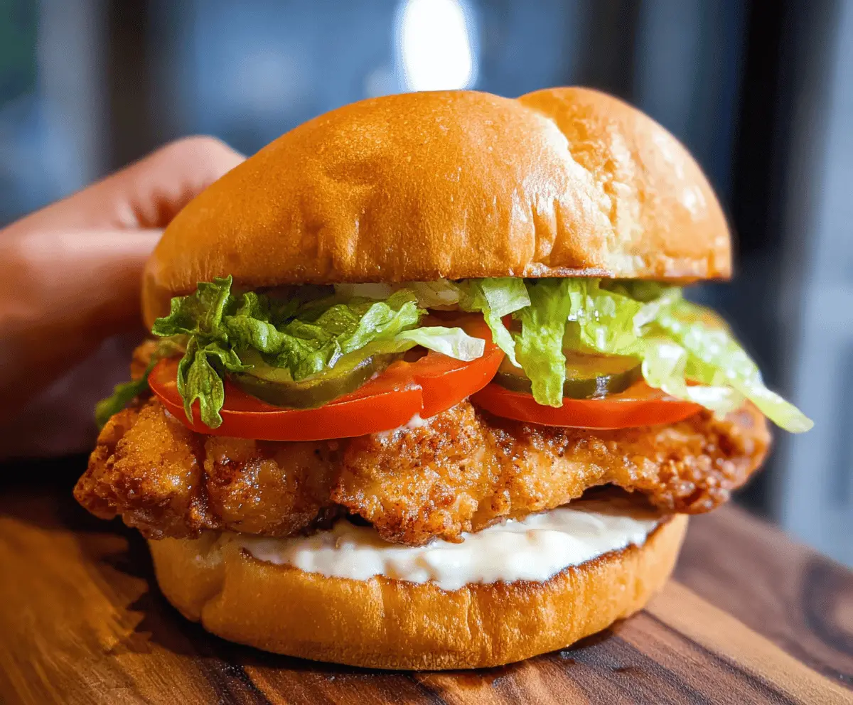 Easy Crispy Chicken Sandwich Recipe